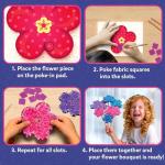 Skillmatics Poke-in Art - Flower Bouquet, Mess-Free Creative Activity, DIY Wood Craft Kits, Gifts for Girls & Boys Ages 4, 5, 6, 7, 8, 9