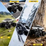 Remote Control Car, 1:18 Amphibious RC Cars, 4WD All Terrain Off-Road Pickup, 2.4GHz Waterproof Cyber Truck, 360° Rotatable Monster Truck Toys for Boys Christmas Birthday Gifts Age 6 7 8 9 10-13+