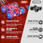 SOGAWEBB Spider Gesture Sensing Remote Control Car, Double Sided RC Cars with Full-Body Light, 2.4GHz Hand Controlled Rechargeable RC Stunt Car Toys for Boys 4 5 6 7 8 9 10 11 12