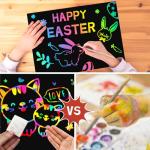 ZMLM Scratch Paper Art Craft: 2 Pack Rainbow Scratch Set for 3 4 5 6 7 8 9 10 Years Old Girls Boys Students Drawing Coloring Black Magic Art Supplies Kits Gifts School Birthday Party Toys(Classic)