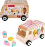 Fisher-Price Wood Toddler Toy Ice Cream Truck Shape Sorter Set, 9 Wooden Pieces for Developmental Play Kids Ages 18+ Months (Amazon Exclusive)