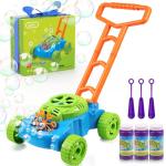 Lydaz Bubble Lawn Mower for Toddlers 1-3, Kids Bubble Machine for 1-Year-Old Boys Toy Gifts, Gardening Easter Basket Stuffers Birthday Toys, Push Summer Outdoor Toys for Preschool Baby Boys Age 1 2 3