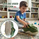 Infistaky Dinosaur Toys Shoulder Bag with Rolling Wheels & Launch Tracks & Educational Storage Box, 3-in-1 Jurassic Toy Set for Kids 3+, Playset Gift for Toddler Boys & Girls（Tyrannosaurus rex）