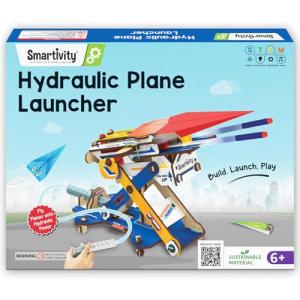 Smartivity DIY 2in1 Hydraulic Airplanes & Darts Launcher STEM Toy for Kids Ages 6 to 14 Years I Christmas, Birthday Gifts for Smart Kids | DIY Science Kit for Boys & Girls 6, 8,10,12,14 Years Old