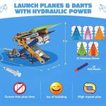 Smartivity DIY 2in1 Hydraulic Airplanes & Darts Launcher STEM Toy for Kids Ages 6 to 14 Years I Christmas, Birthday Gifts for Smart Kids | DIY Science Kit for Boys & Girls 6, 8,10,12,14 Years Old