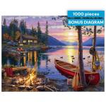 Buffalo Games - Darrell Bush - Canoe Lake - 1000 Piece Jigsaw Puzzle For Adults - Challenging Puzzle Perfect for Game Nights - Finished Size Is 26.75 x 19.75