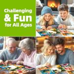 500 Piece Puzzle for Adult Embroidery Desserts Jigsaw Puzzle Cupcakes Coffee Ice Cream Donut Fabric Art Snacks Game Sweet Treats Puzzle with Letters on Back Challenging Gifts for Seniors & Families