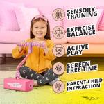 Flybar My First Foam Pogo Jumper for Kids Fun and Safe Pogo Stick for Toddlers, Durable Foam and Bungee Jumper for Ages 3 and up, Supports up to 250lbs (Pink)