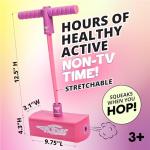 Flybar My First Foam Pogo Jumper for Kids Fun and Safe Pogo Stick for Toddlers, Durable Foam and Bungee Jumper for Ages 3 and up, Supports up to 250lbs (Pink)