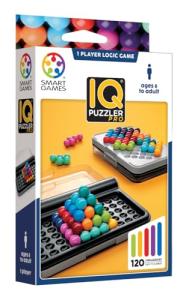 SmartGames IQ Puzzler Pro | Boost Logic and Problem Solving Skills | Level Up with 120 2D and 3D Challenges from Easy to Expert | Great for Ages 6 - Adult | A Fun Travel Game in a Portable Case