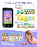 JOYJAM Phone for Kids Age 3-8, 3.5'' Touchscreen Kids Smart Phone for Girls Christmas Birthday Gifts, Learning Toy Phone with Dual Camera, ABC Learning, Habit Tracker for 3 4 5 6 7 8 Year Old