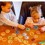 Montessori-Inspired Wooden Matching Game for Toddlers 2-4 Years - Durable, Scratch-Resistant 36 Card Set, Includes Carry Bag - Memory Game for Toddlers 2-4 Years - Cognitive Verbal Skills Development