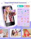JOYJAM Phone for Kids Age 3-8, 3.5'' Touchscreen Kids Smart Phone for Girls Christmas Birthday Gifts, Learning Toy Phone with Dual Camera, ABC Learning, Habit Tracker for 3 4 5 6 7 8 Year Old