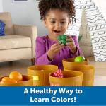 Learning Resources Farmer's Market Color Sorting Set - Play Food for Kids, Toddler Stacking Toys, Grocery and Kitchen Play Toys , Montessori, Fine Motor Skills , Gifts for Boys And Girls