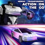 Transform RC Cyber Pickup Truck Cars Robot Toy for Kids, 2.4GHz Remote Control Car with One-Button Deformation 360° Rotation LED Lights Valentine's Day Birthday Gifts for Boys Age 4-7-8-12（1:18 Scale）