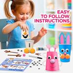 Arts and Crafts for Toddlers & Kids Ages 3-5 – Paper Cup Craft Kit, 8 Animal Projects – Fun Preschool Activity for Girls & Boys
