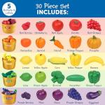Learning Resources Farmer's Market Color Sorting Set - Play Food for Kids, Toddler Stacking Toys, Grocery and Kitchen Play Toys , Montessori, Fine Motor Skills , Gifts for Boys And Girls