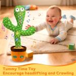 Interactive Baby Toys Dancing Talking Cactus Toy,Funny Gift for Infant 6-18 Months, Singing Musical Record Repeat What You Say Light Up Toy for Toddler 1 2 3 Year Old Boy Girl (Volume Adjustment)