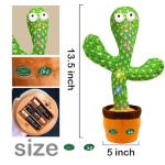 Interactive Baby Toys Dancing Talking Cactus Toy,Funny Gift for Infant 6-18 Months, Singing Musical Record Repeat What You Say Light Up Toy for Toddler 1 2 3 Year Old Boy Girl (Volume Adjustment)