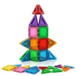 Ferthor Fun Travel Magnetic Tiles Mini，36 PCS Magnetic Blocks for Kids，Pocket-Sized Mini Magnet Tiles，Sensory & Montessori Toys for Boys & Girls 3 4 5 6 7 8+ Years Old