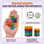 Ferthor Fun Travel Magnetic Tiles Mini，36 PCS Magnetic Blocks for Kids，Pocket-Sized Mini Magnet Tiles，Sensory & Montessori Toys for Boys & Girls 3 4 5 6 7 8+ Years Old