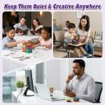 Ferthor Fun Travel Magnetic Tiles Mini，36 PCS Magnetic Blocks for Kids，Pocket-Sized Mini Magnet Tiles，Sensory & Montessori Toys for Boys & Girls 3 4 5 6 7 8+ Years Old