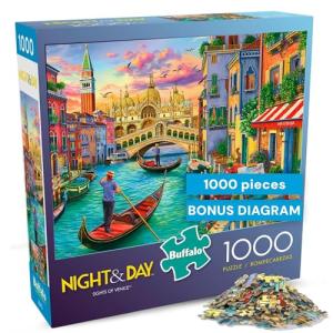 Buffalo Games - Sights of Venice - Image World - 1000 Piece Jigsaw Puzzle for Adults, Scenic Cityscape Puzzle, Challenging and Relaxing Puzzle Adventure, Finished Size 26.75 x 19.75, Made in The USA