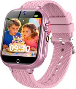 wepfum Kids Smart Watch for Girls Ages 5-12 with 32 Games, HD Touch Screen, Camera, Video/Audio Recording, Music Player, Alarm Clock 12/24, Christmas Birthday Gifts Toys for Girls Ages 4 5 6 7 8 9 10