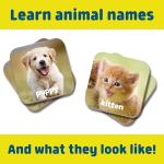 Chuckle & Roar - Matching Game Baby Animals - Board Game for Kids 3 and up - Concentration Skill Development for Toddlers - Ages 3 and Up