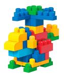 MEGA BLOKS First Builders Toddler Blocks Toys Set, Big Building Bag with 80 Pieces and Storage, Ages 1+ Years