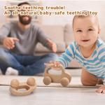 TOY Life Wooden Toys Cars, Montessori Baby Toys 6-12 Months, Wooden Baby Toys Rattle Cars for Toddlers 1-3, Baby Boy Girl Nursery Decor, Montessori Toys for 1 Year Old Boy First Birthday Gift