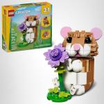 LEGO Creator 3 in 1 Cute Hamster with a Flower Building Toy for Girls & Boys, Ages 7+ - Kids Build a Hamster, Hedgehog or Eagle Animal Figure - Gift Idea for Birthdays - 31376