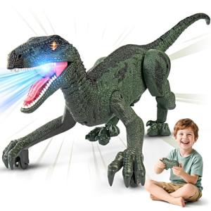 Rcfunkid Dinosaur Toys for Kids, 2.4GHz Remote Control Dinosaur with Walking, Realistic Sounds, Demo Mode, Rechargeable Jurassic Toys for 3-5, 5-7, 8-12, Birthdays, Parties, Christmas, Children’s Day