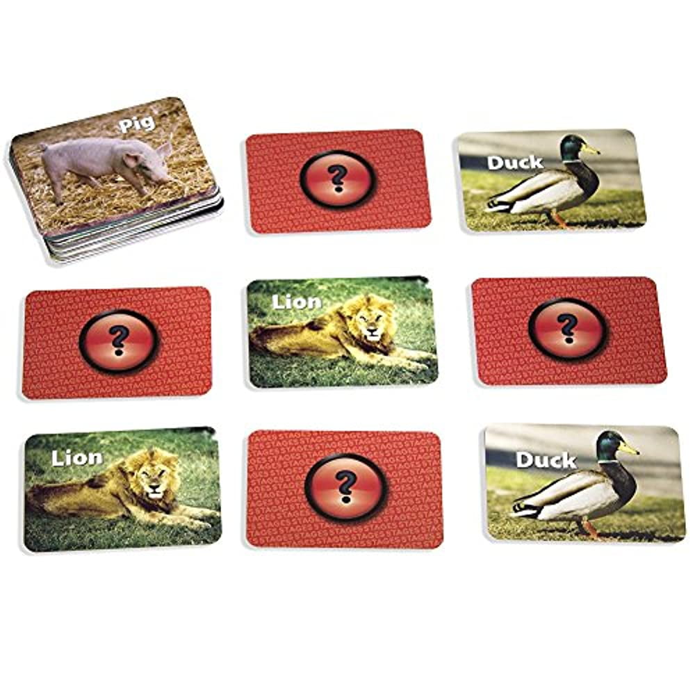 Farm Animals Memory Game for Toddlers and Kids