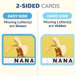 BenBen Spelling Games, 224 Flashcards, 208 Wood Letter Tiles, 1-4 Players, Learning Games for Kids 4-8, Educational Toys for Kindergarten 1st 2nd Grade, Preschool Classroom Must Haves