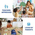 BenBen Spelling Games, 224 Flashcards, 208 Wood Letter Tiles, 1-4 Players, Learning Games for Kids 4-8, Educational Toys for Kindergarten 1st 2nd Grade, Preschool Classroom Must Haves