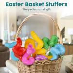 BUNMO Stocking Stuffers for Kids - Pop Tubes - Sensory Toys - Toddler Toys - Imaginative Play & Stimulating Creative Learning - Stocking Stuffers for Toddlers - 4 Pack Large