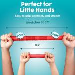 BUNMO Stocking Stuffers for Kids - Pop Tubes - Sensory Toys - Toddler Toys - Imaginative Play & Stimulating Creative Learning - Stocking Stuffers for Toddlers - 4 Pack Large