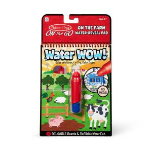 Melissa & Doug Water Wow! Mess Free Coloring Book, Reusable Water-Reveal Activity Pad, On The Farm, Travel Toys, Party Favors, for Toddlers & Kids Ages 3+