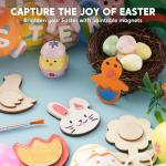 JOYIN 12 Wooden Magnet Creativity Arts & Crafts Painting Kit for Kids, Decorate Your Own Painting Gift for Halloween Crafts, Birthday Parties and Family Crafts, Party Favors for Boys Girls