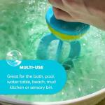HABA Toddler Bath Toys: Bubble Bath Kids Whisk - for Kids' Sensory Play, Motor Skills, and Bath Time Fun, Blue