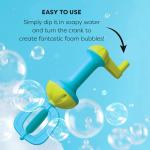 HABA Toddler Bath Toys: Bubble Bath Kids Whisk - for Kids' Sensory Play, Motor Skills, and Bath Time Fun, Blue