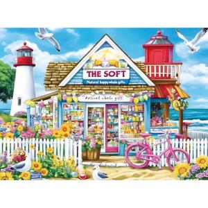 500 Piece Puzzle for Adults – Coastal Flowers and Ocean View Jigsaw Puzzle for Family and Adults – Relaxing Nature Puzzle, 20.5 x 15 in