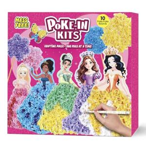Poke Art Princess Kit Gift 10 Pcs Set,Crafts For Kids Ages 4-8, Diy Craft Kits With & Arts And Crafts For Kids.4, 5, 6, 7, 8, 9,10 Christmas Thanksgiving Birthday Gift Stitch Gifts For Girls