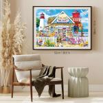 500 Piece Puzzle for Adults – Coastal Flowers and Ocean View Jigsaw Puzzle for Family and Adults – Relaxing Nature Puzzle, 20.5 x 15 in