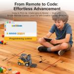 DAOGU mini RC Forklift Toy - 1:64 Alloy Remote Control Crane with Liftable Forks,STEM Educational Construction Vehicle for Kids Age 6-12,Christmas Birthday Gift(mini Forklift)