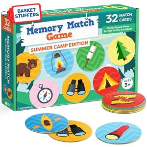 Matching Memory Game - Memory Games For Kids Ages 4-8 - Memory Matching Games For Toddlers 3-5 - Kids Camping Toys Gifts - Preschool Board Game - Preschool Learning Activities Educational Toys