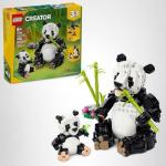 LEGO Creator 3 in 1 Wild Animals Panda Family - Building Toy Kit for Kids with 3 Building Options, Panda, Penguin, or Orca - 8 Year Old Girl & Boy Birthday Gifts - 31165
