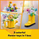 LEGO Creator 3 in 1 Flowers in Watering Can Building Toy - Fun, Creative Activity for Kids, Girls and Boys, Ages 8+ - Gift for Birthdays - Building Options for Rain Boots or Birds - 31149