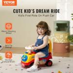 VEVOR Ride On Push Car for Toddlers, Ages 19+ Months, Ride Racer, Sit to Stand Toddler Ride On Toy, Kids Ride On Car with Music Steering, Horn & Under Seat Storage, Ride On Toy for Boys Girls,